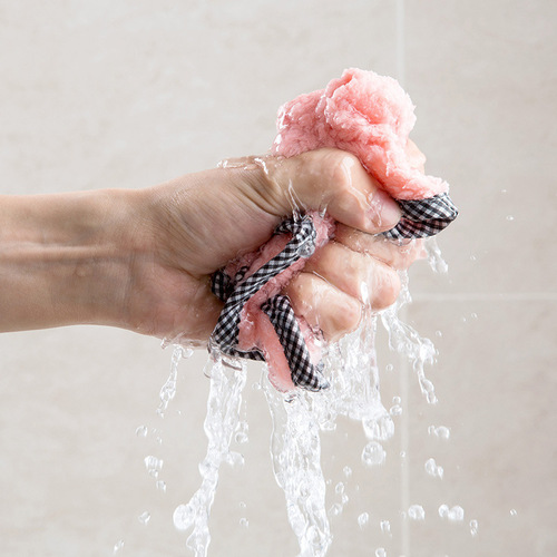 [Hangable thickened rag] Coral velvet lint-free hand towel, scouring pad, non-stick oil housekeeping cleaning rag