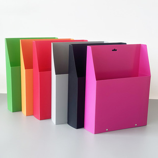 Wall-Mounted File Box Hanging Magazine Storage Bookshelf Foldableing Information Box Wall-Mounted Advertising Paper Rack Display Magazine Rack