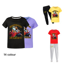 足球明星 C罗 中大童夏天短袖T恤 T恤长裤套装 4061