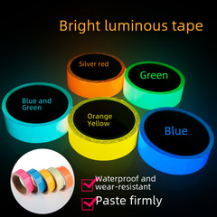 Glow-in-the-Dark Warning Tape, High-Luminance Light-Emitting Strips, Acrylic Glow-in-the-Dark Sticker, 1 Meter, 3 Meters, 5 Meters