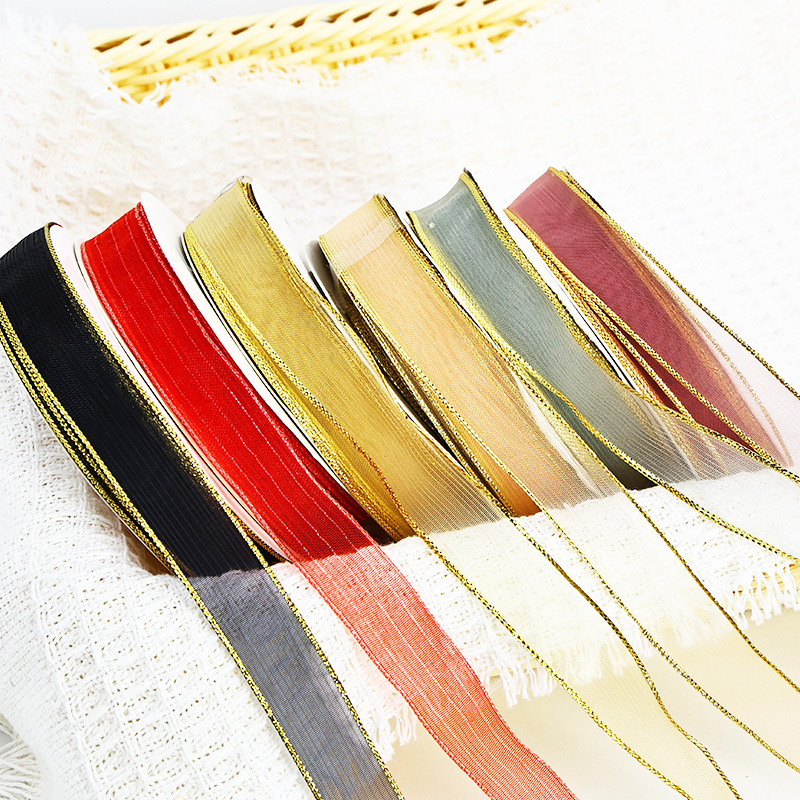 Caja de regalo de hilo de nieve de alambre de oro, pastel de flores, hilo de nieve hecha a mano, barra de DIY, accesorios, cinta de flores