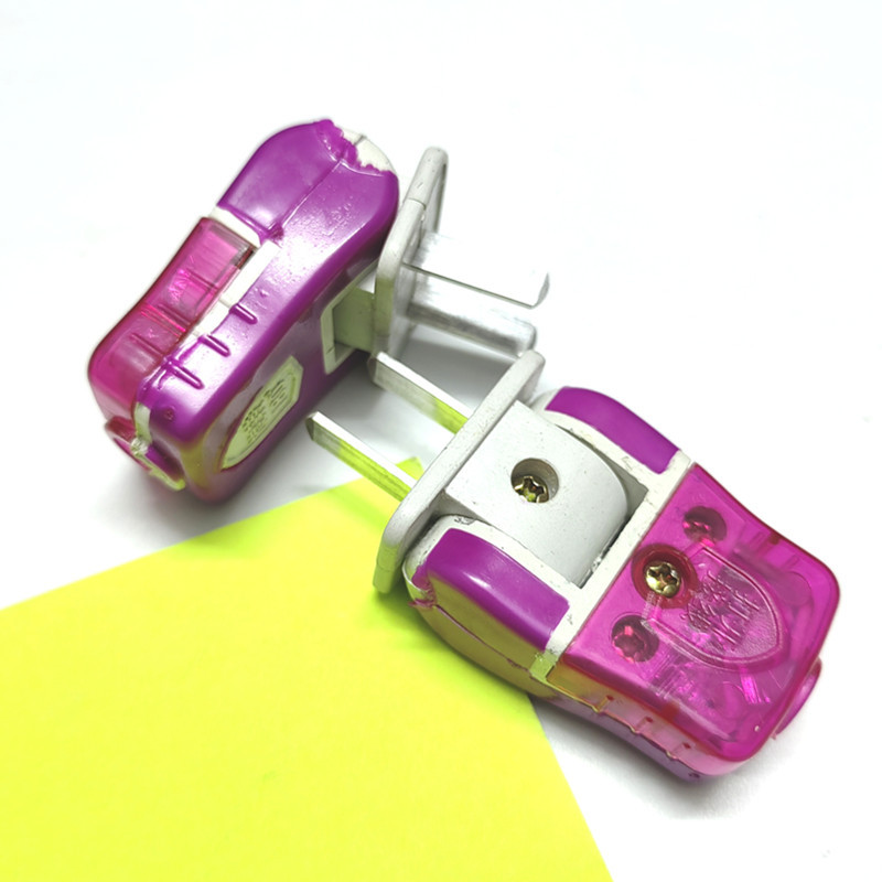 泰牛汇二脚插头生产公插只电源接线180度插头跑江湖紫色包胶插头