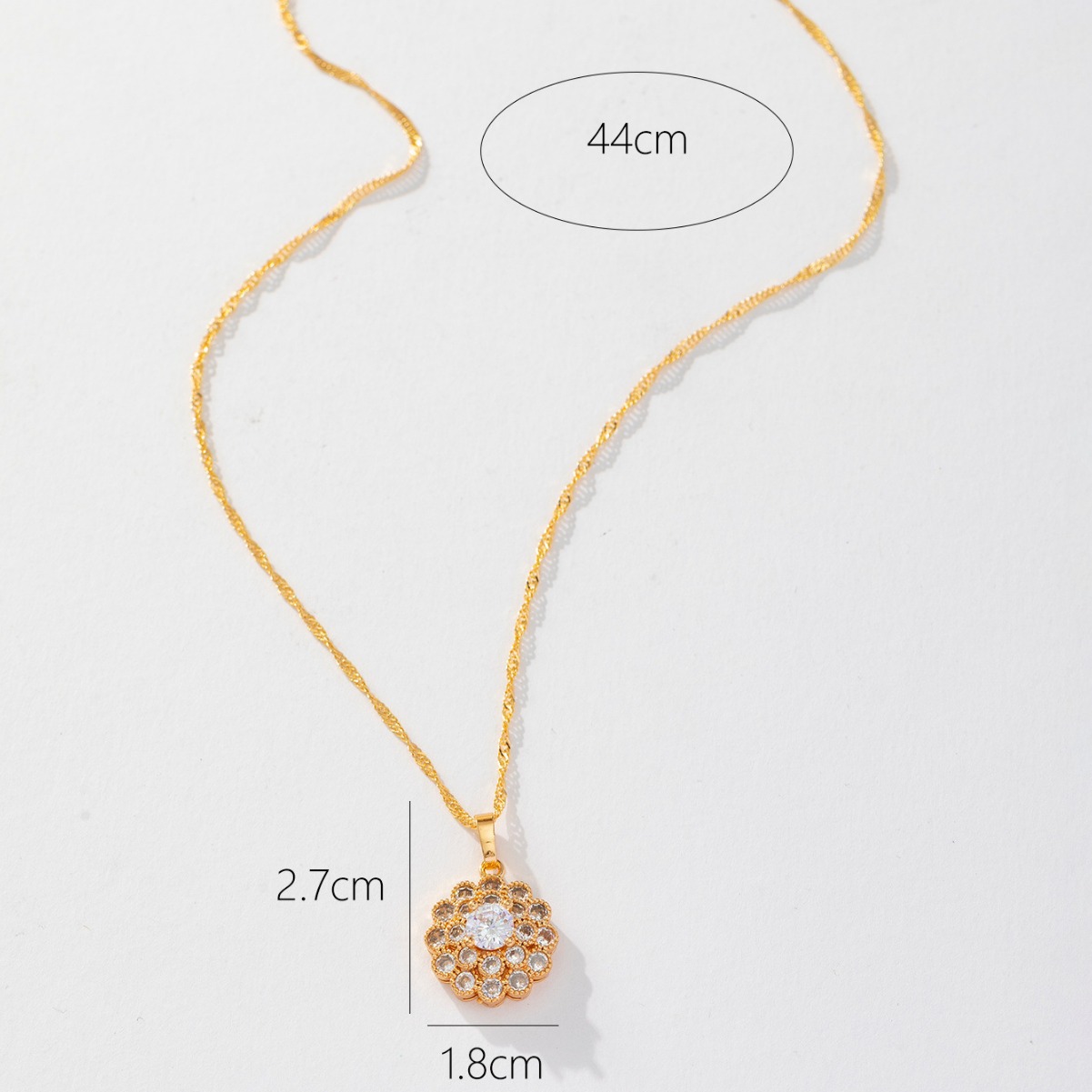 Comercio exterior transfronterizo nuevo estilo ligero de lujo moda versátil ins mujer exquisito diseño único de nicho colgante de girasol