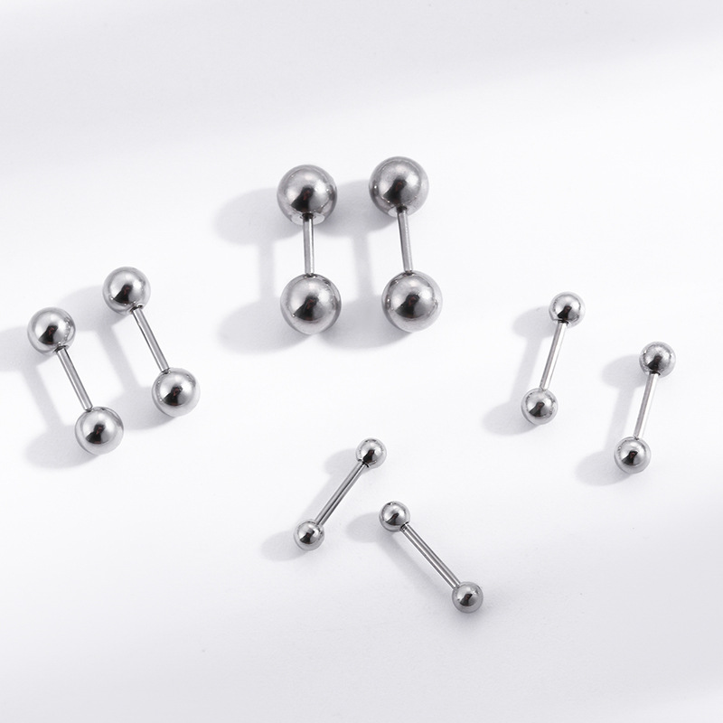 1 Pair Ear Cartilage Rings & Studs Simple Style Geometric 316 Stainless Steel  Plating display picture 4