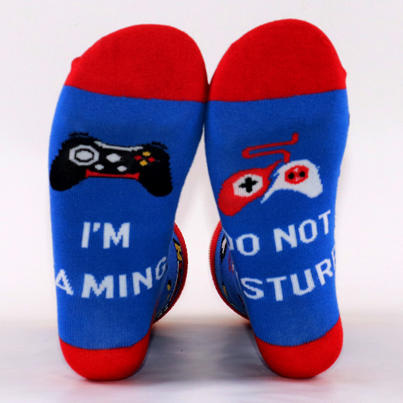 Lenjerie intimă și pijamale Spot I'M GAMING șosete jacquard cu litere pe talpa piciorului, șosete lungi din bumbac, la preț redus_voghion.com