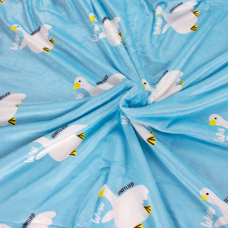 夏季办公室空调午睡卡通单人礼品豆豆盖毯 居家盖腿沙发加厚毛毯