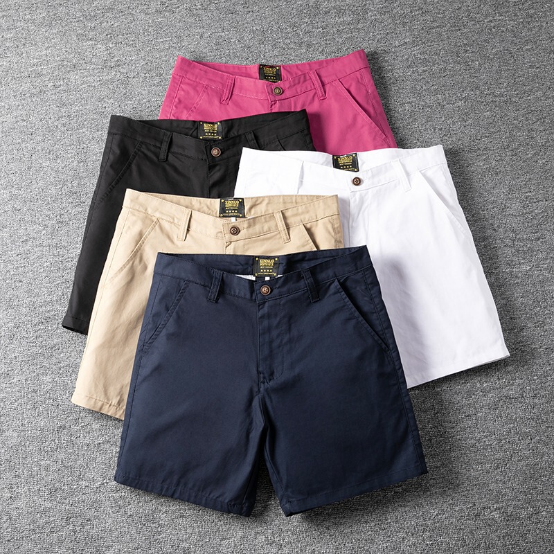 Multicolor Summer New Men's Elastic Casual Denim Shorts Trendy Slim Thin Quarter Pants