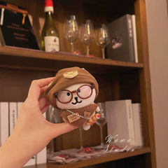 自虐的なクマの赤ちゃんメガネ綿人形 10 センチメートル同じスタイルの人形 diy アクセサリー 15 labubu labubu