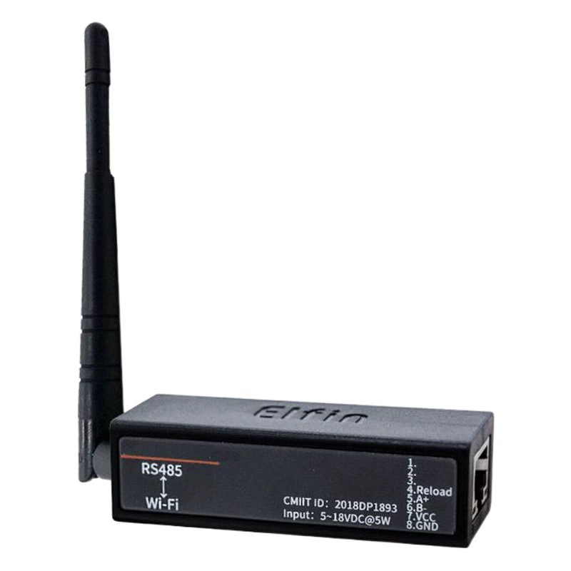 Сервер последовательной связи RS485 с интерфейсом Wi-Fi (RJ45), беспроводной, с внешней антенной, версия EW11A