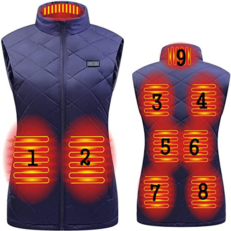 Amazon Otoño e Invierno ropa de calefacción de las mujeres Chaleco de calefacción inteligente ropa de abrigo USB carga calefacción eléctrica chaleco chaqueta image 10