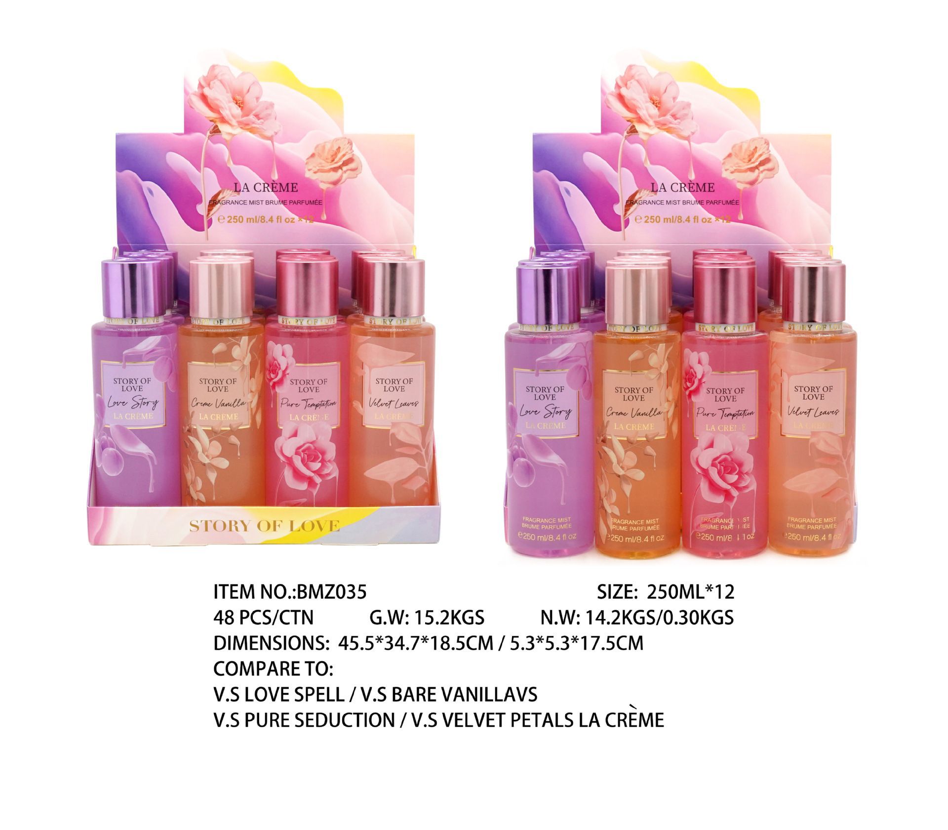 Perfume para mujeres 250ml spray corporal comercio exterior sudeste asiático sudamericano fragrancia para hombres estand paquete de muestra especial image 40