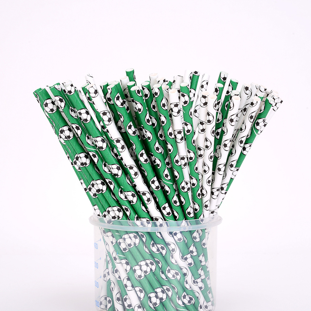 Papel de fútbol pulpa kraft desechable pulpa para pasteles postre decoración pulpa para bebidas pulpa