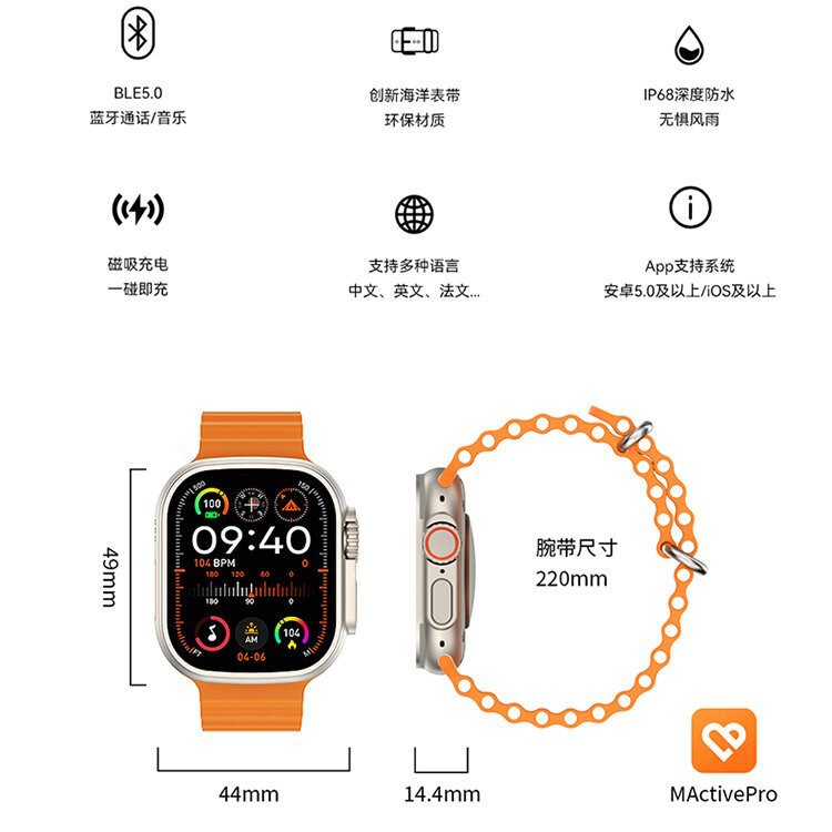 新型CW11 Ultra3 華強北VX情報返信チャット通話心電図株価GPS腕時計|undefined