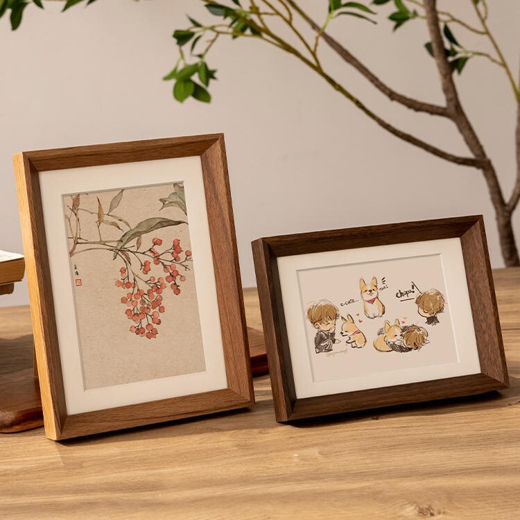 Chinese-style photo frame decoration photo mounting 6 6-inch 7 8 Photo Washing made of high-grade decoration calligraphy picture frame