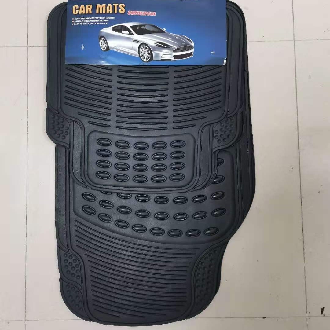 Mayorista anti-deslizante PVC cojín de piso para automóviles ojo de buey cuatro piezas conjunto de automóviles universal fácil de limpiar