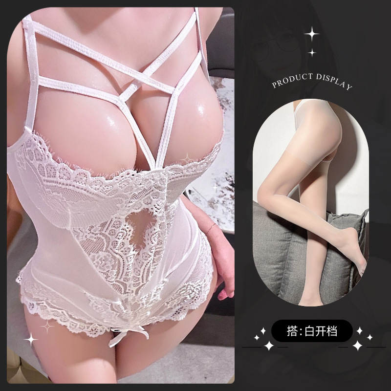 흑요석 흰색 + 흰색 가랑이 없는 양말