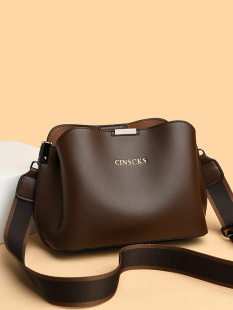 Light luxury crossbody bag for women 2024 new fashionable shoulder bag soft leather large capacity casual women's bag