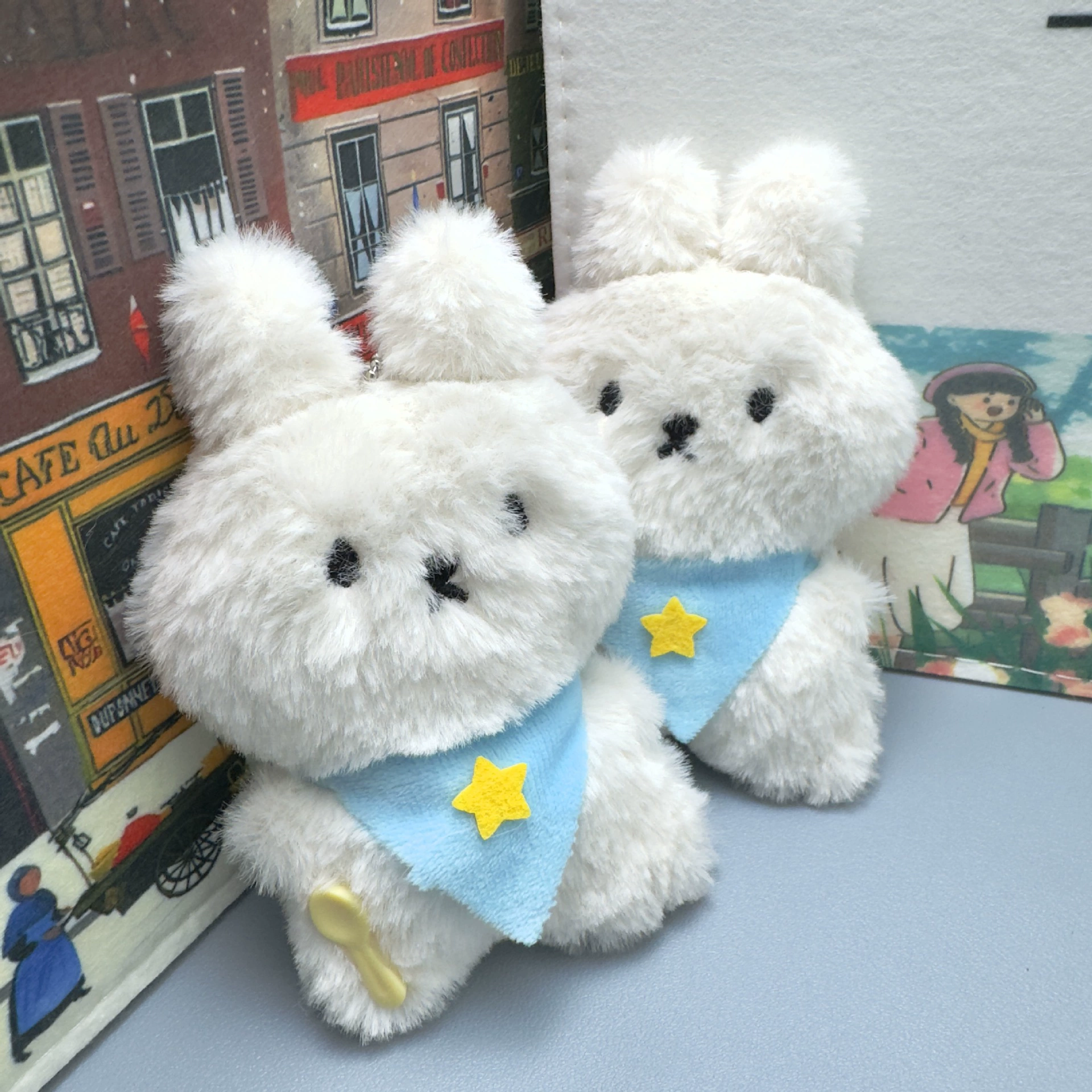 Мультяшный мультфильм сухой рис кролик скрипит куклы подвески