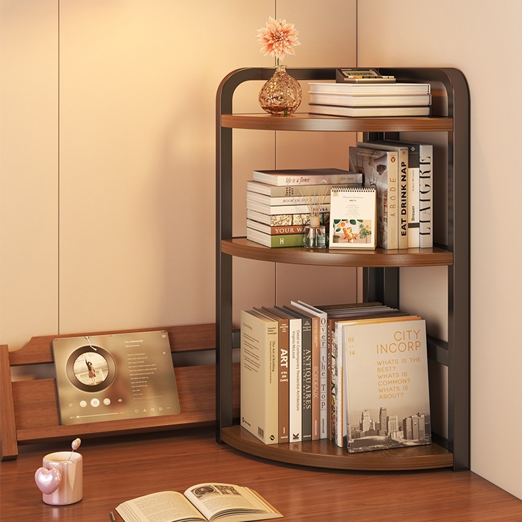 Bookshelf Desktop Storage Rack Simple Office Desk Corner Shelf Desk Storage Corner Corner Small Bookcase