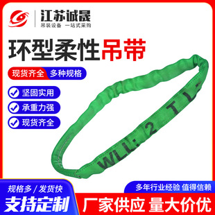 Ring Type Flexible Lifting Belt Color Industrial Lifting Belt Large Tonnage Flexible Lifting Circular Lifting Belt