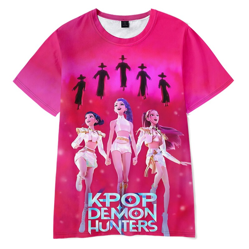 3D新品电影KPop Demon Hunters猎魔女团印花短袖T恤印花成人童装|undefined