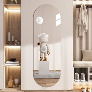 Mirror Home Wall-Mounted Soft Mirror Self-Adhesive Full-Length Mirror Bedroom Wardrobe Door Fitting Mirror Dormitory Acrylic Dressing Mirror