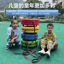 软体手拉车儿童轮胎车幼儿园户外体育运动玩具感统训练器材滑板车