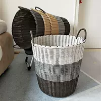 Plastic woven laundry basket, storage basket, toy, handheld storage system