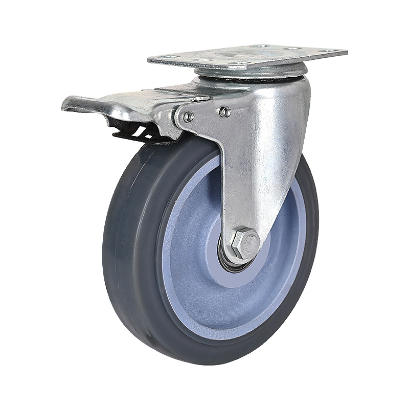 Rueda Universal Giratoria de 3 Pulgadas TPR Silenciosa para Carritos de Carga image 6