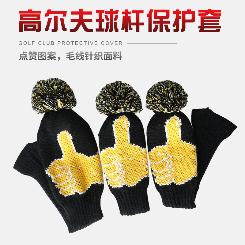 Cubierta de club de golf de punto cubierta de madera cubierta de tapa cubierta de club de golf cubierta de club de dibujos animados