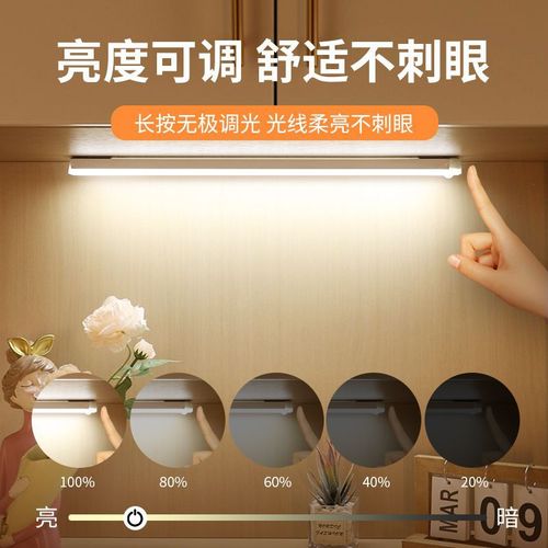 Human body induction night light, intelligent automatic wireless strip charging magnetic light, wardrobe, wine cabinet, cabinet, corridor, bedroom