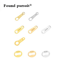 纯18k金配件项链手链字印牌Au750珠宝diy尾链吊牌挂牌个性风潮