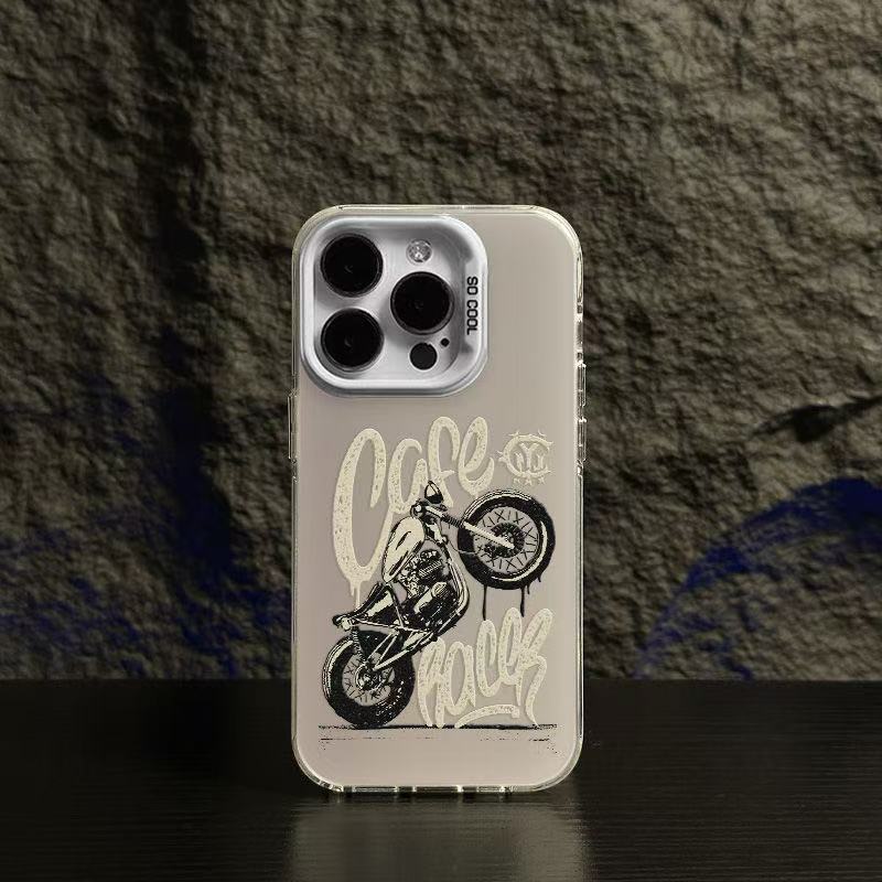 Nueva motocicleta para iPhone 16 funda para teléfono móvil Apple 15promax/14 anti-caída 13pro12 Europa y América 11XR