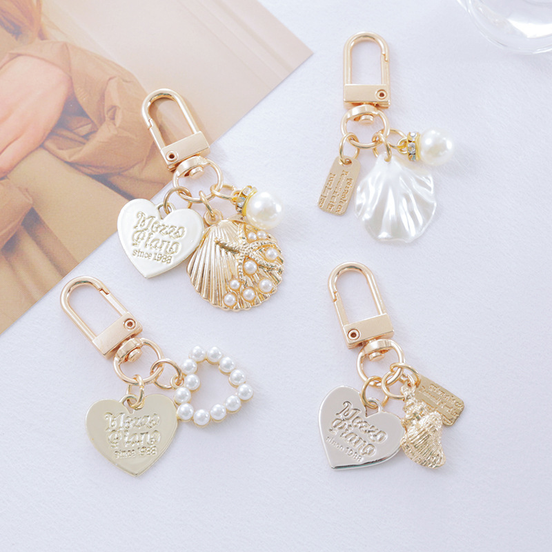 Metal keychain wholesale cute shell key pendant wholesale ins bag pendant creative small gift gift