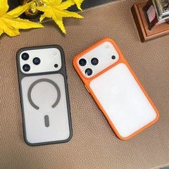 适用iPhone17Promax肤感磨砂磁吸手机壳苹果17半透硅胶防摔保护套