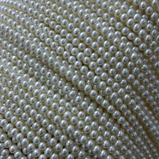 Zhuji Pearl 4~5mm Strong Luster Potato Round Punch Natural Freshwater Pearl DIY Necklace Versatile New Model