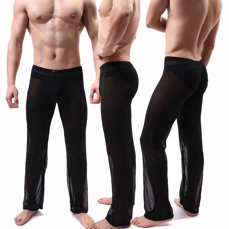 Cross-border Men's Trousers Sexy Mesh Perspective Pajama Pants Men's Home Pants Men's Pajamas E667 Cross-border Men's Trousers Sexy Mesh Perspective Pajama Pants Men's Home Pants Men's Pajamas E667