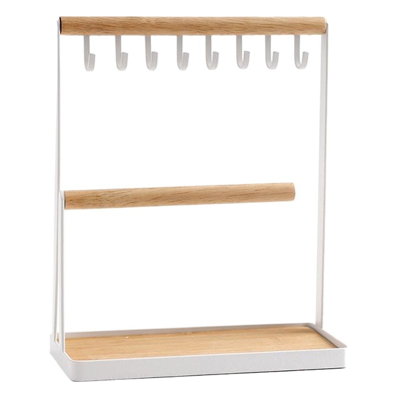 En stock gancho estante de la joyería teléfono móvil joyas gafas soporte de exhibición de escritorio de metal de dos capas soporte de exhibición image 1