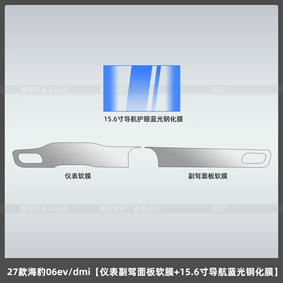 Car interior film – protective film accessories - 27-models-of-seal-06evdmiinstrument-panel-soft-film-156inch-navigation-blue-light-tempered-film