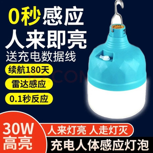 Rechargeable Radar Human Body Sensor Lamp Corridor Stair Corridor Outdoor Toilet Unplugged Led Emergency Smart Lamp
