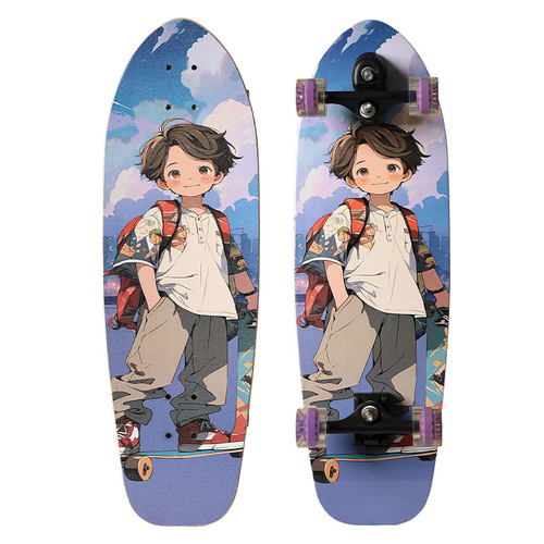 Land Surfboard Children's Skateboard for Boys and Girls Beginners Skateboard Healthy Exercise Teenage Professional Road Skateboard