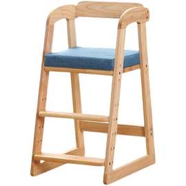 8BWI儿童餐椅木质升降椅婴儿家用加大宝宝成长椅简约高脚凳实木吃