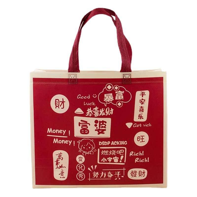 Bolsa de compras de ropa no tejida creativa en stock bolsa de regalo de publicidad bolsa de promoción de bolso no tejido recubierto