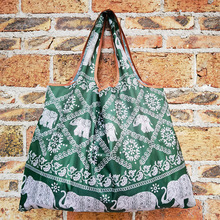 时尚卡通单肩环保购物袋大号超市买菜包可折叠便携带衣服袋