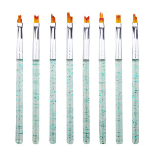 Manicure Flower Pen Set of 8 French Pen Serrated Brushes Petals Nail Brush Heterosexual Hair Manicure Tools