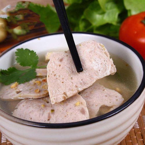 Pork Patty 500g, Chaoshan Traditional Handcraft, Chaoshan Culinary Specialty, Hot Pot Pork Roll, Frozen Food, Wholesale and Delivery