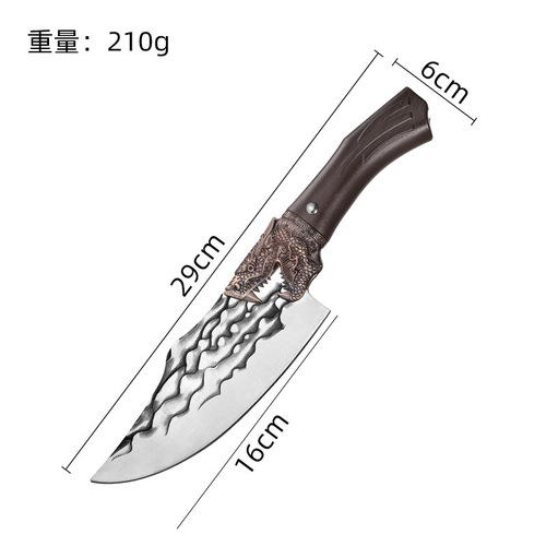 Longquan hand-forged butcher knife boning knife sharp fruit knife retro kitchen knife household small knife beef and mutton