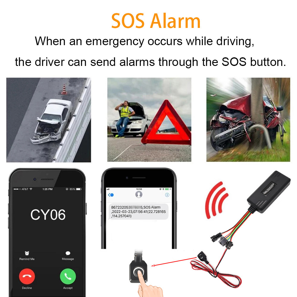 Gt06 Remote Oil Cut-Off Gps Tracker Overseas Version Classic Vehicle Satellite Locator South America Africa Brazil