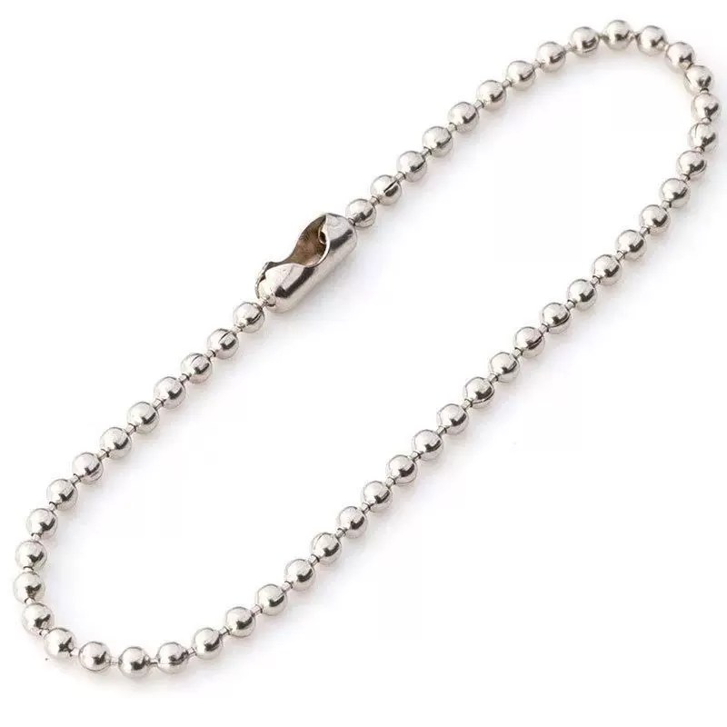 不锈钢吊牌珠链玩具挂链环保金属玻珠链服饰箱包铜珠链铁圆珠链