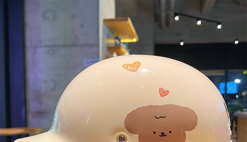 Original Puppy 3C Certified Electric Vehicle Safety Helmet for Women, Cartoon Motorcycle Helmet, Summer and All-Season Sun Protection for Electric Vehicles